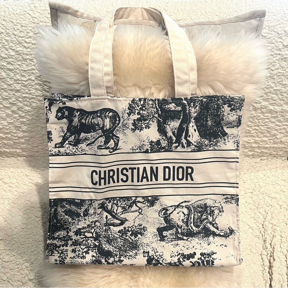 Dior Riviera Beauty Bag Cosmetic Canvas Tote Bag Dior VIP Tote - Picture 3 of 9